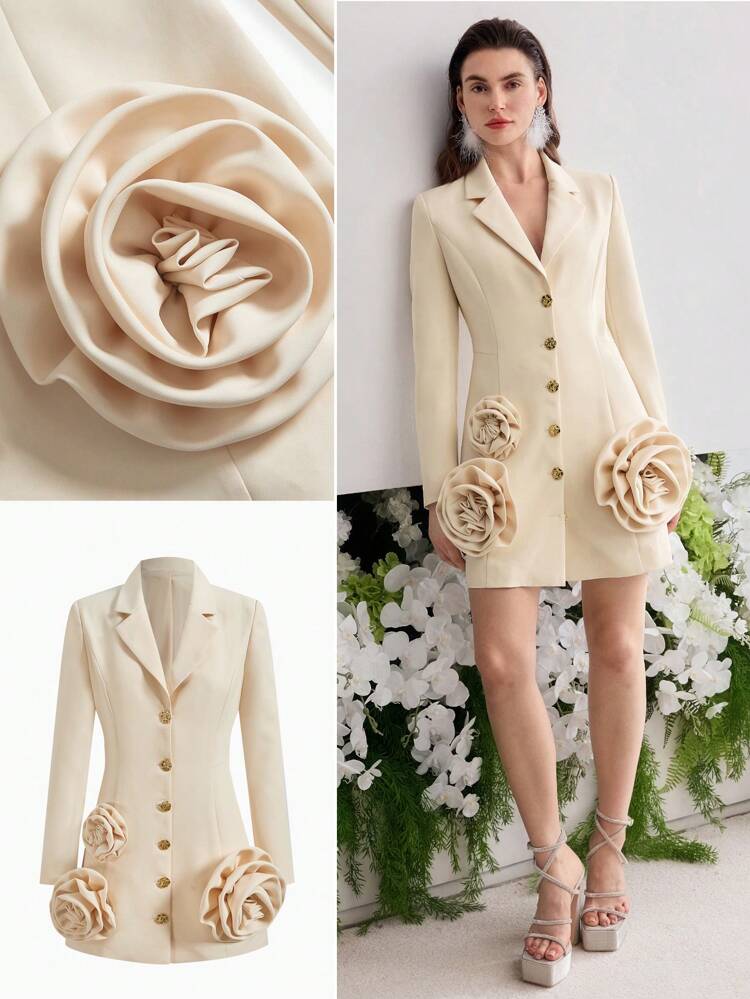STEREO FLORAL STRUCTURED BLAZER