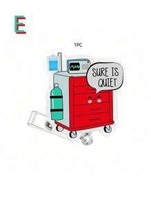 1 cái/12 cái Chai y tế Acrylic, Giá đựng thẻ ID có thể thu vào, Kẹp cá sấu xoay, Quà tặng bác sĩ y tá - Nhiều màu - Xem 8