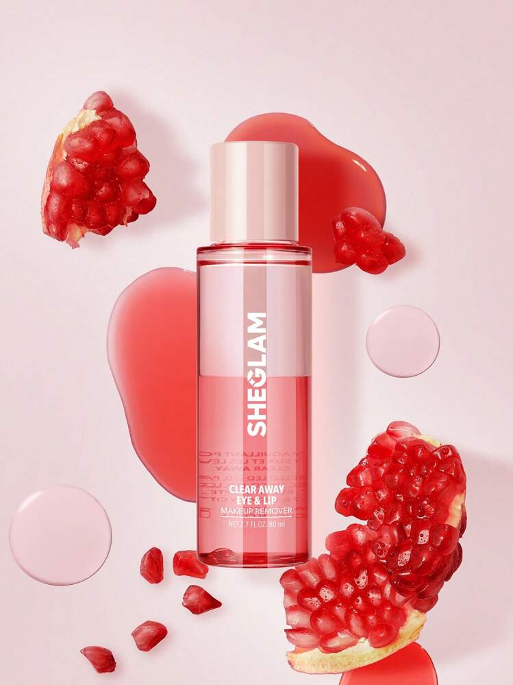 SHEGLAM Clear Away Eye & Lip Makeup Remover Nourishing Non-Greasy And Lightweight Deep Cleansing Moisturizing Makeup Remover For Eyes And Lips Ultra Gentle On Eyes With Red Pomegranate Vitamin C Vitamin Emakeup Remover Brand Beauty Makeup Face Paint Cosmetic For Women Girls Perfect For Spring Summer Ideal For Y2K Fancy Fashion Suitable For Birthday Mother'S Day Gift Rave Festival Party Ready Best Color - Pink - View 1