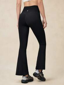 OutZeal Sweat Wicking Crossover No Front Seam Pocket Flare Pants - Black - View 6