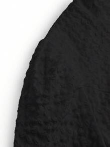 SHEIN Unity Plus Size Women's Double-Breasted Puff Sleeve Elegant Blazer Graduation,Back To School,Teacher Outfits For Women Fall Cloth For Women Autumn - Black - View 8