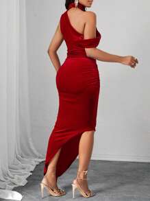 SHEIN Lady 春夏秋冬优雅办公室聚会新年女士连衣裙 - 黑色 - 查看 2
