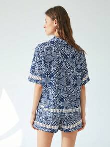 Aveloria Modichic 2 件套女士花卉瓷器复古图案夏季服装 - 彩色 - 查看 3
