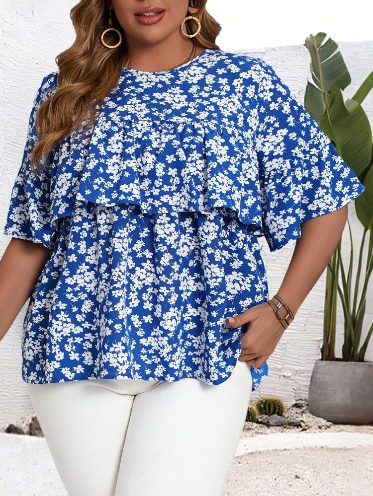 Plus Size Women Casual Simple Top, Suitable For Summer,Vacation Woman,Concert Women,Easter Women,Easter Women,Country Concert, Western Wear Women,Boho Chic,Boho Women,Summer For Women Tunic Top