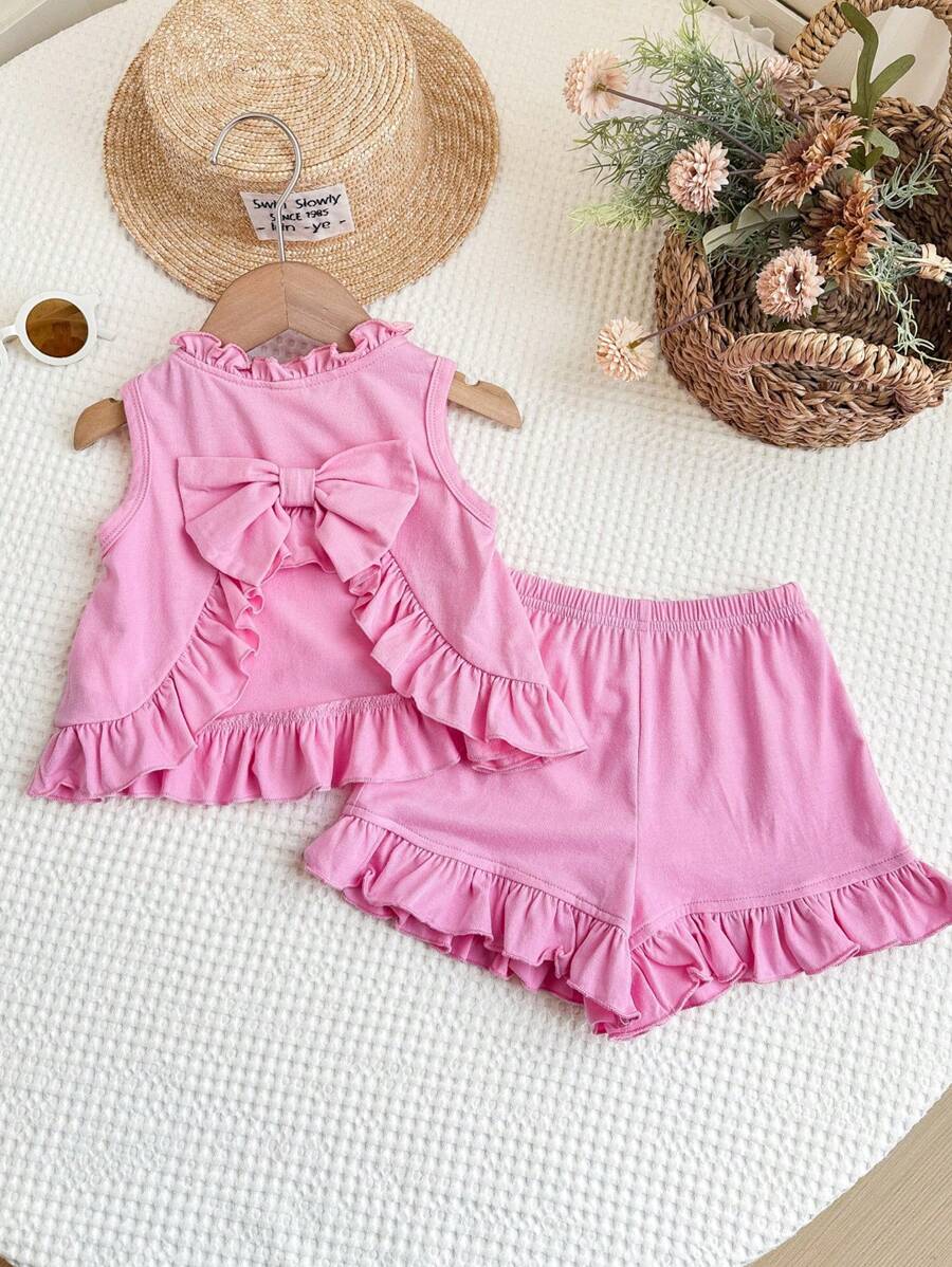 LMoss Kids LMoss Baby Girls Sets Toddler Summer Clothes Young Girls Sets  Infant Girl Clothes Summer Girl Baby Clothes Summer Toddler Girl Clothes Summer Young Girls Sets - Pink - View 1
