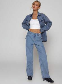 MUSERA 低腰阔腿牛仔裤，春夏可爱休闲晚宴派对优雅圣诞款