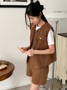 DAZY Tween Girl 2 Pieces Fall Outfit - Brown - View 1
