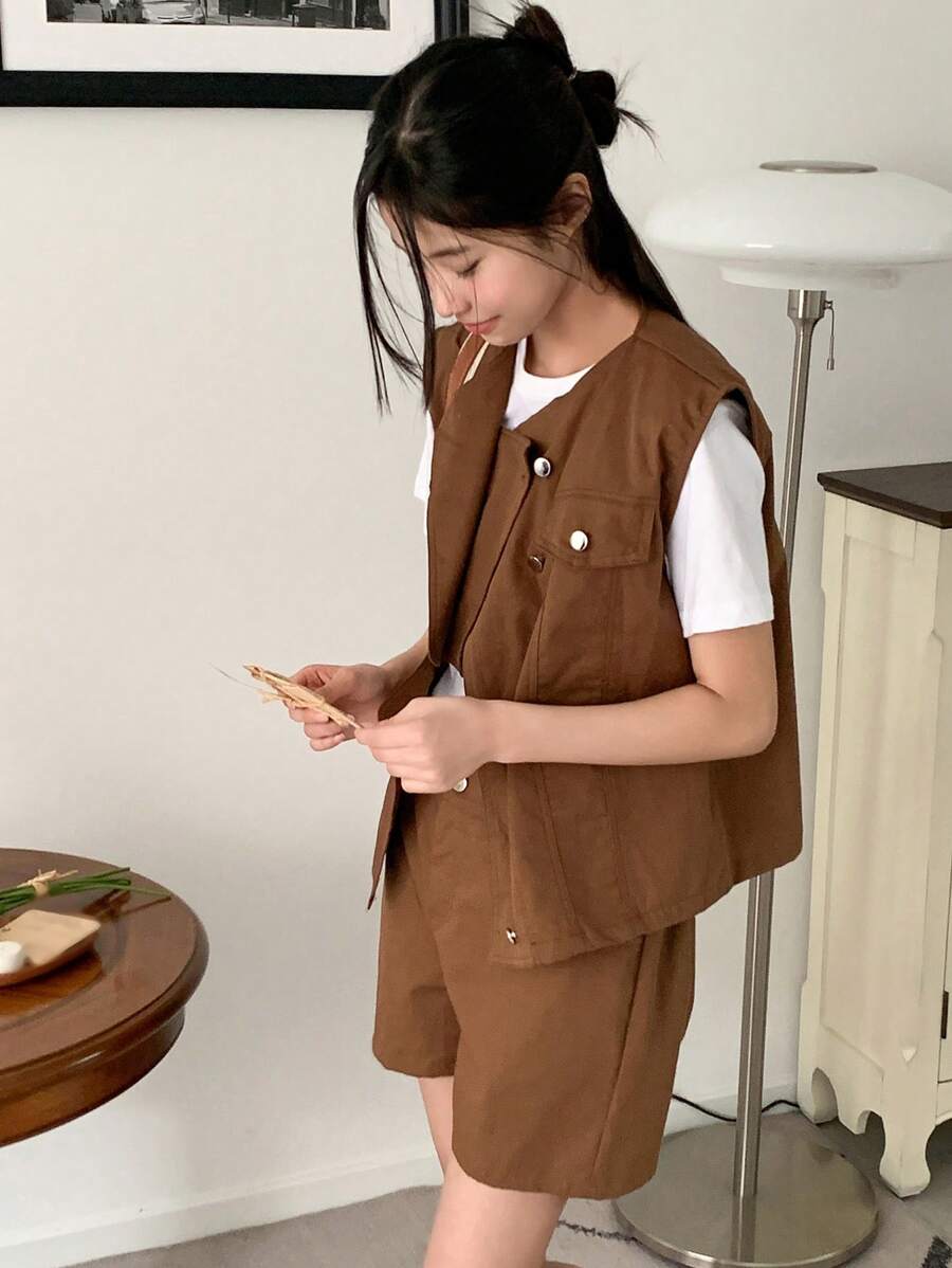 DAZY Tween Girl 2 Pieces Fall Outfit - Brown - View 1