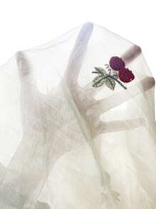 Calvaya Plus Size Women Elegant Improved Chinese Style Embroidered Button Down Long Sleeve Blouse, Chinese New Year Holiday Fall Cloth For Women