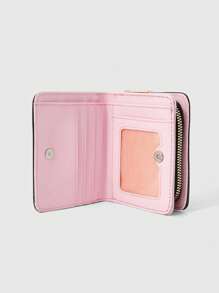 ROMWE Grunge Punk Gothic Creativity Moon & Black Cat Multi-Function Zipper Card Holder With Bifold Wallet - Black - View 2