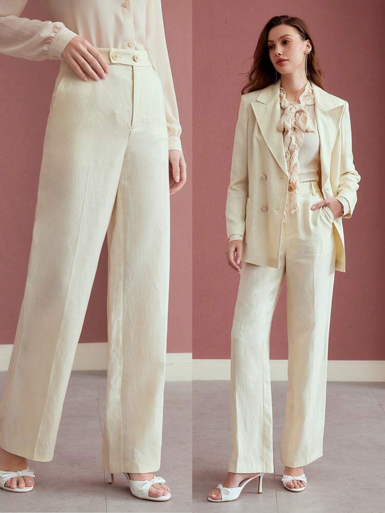 PRESS CREASE SLANT POCKET SUIT PANTS