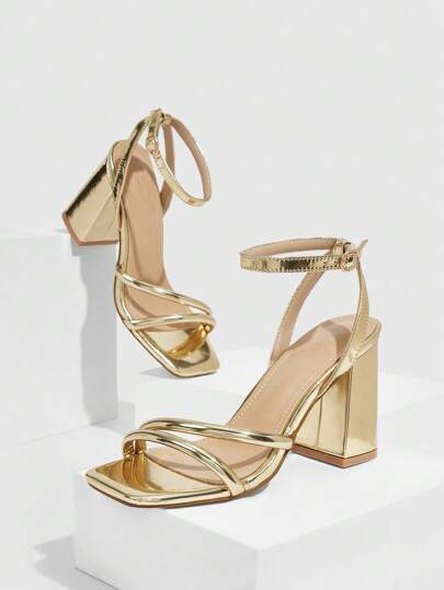 CUCCOO SZL Sandalias de tacón alto de color dorado claro de moda para mujeres, ideales para citas o fiestas, estilo de fiesta tentadora, elegante y hermoso, para Navidad, discoteca, noches sexy, otoño, Año Nuevo, San Valentín