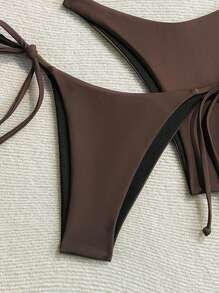 Swim Chiccia 2pcs/Set Women Triangle Bottom Bikini Set For Summer Beach Vacation