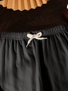 SHEIN Young Boy Car Print Short Sleeve Top & Pants Set - Black - View 5