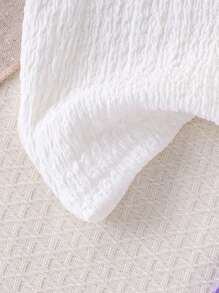 SHEIN Baby Girls Summer New Strawberry Print Sleeveless Top + Solid Color Flared Pants Set - Purple - View 5