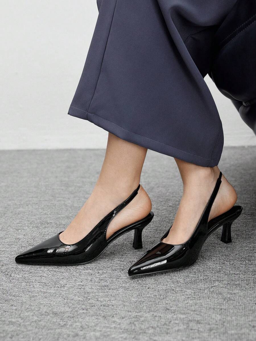 CUCCOO BIZCHIC Black Pointed Toe Women High Heels, Simple Commuter Versatile Pumps - Black - View 1