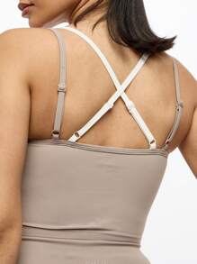 SUMWON WOMEN 运动压缩自行车短裤高腰跑步锻炼瑜伽舞蹈训练健身吸湿排汗健身健身房骑行运动服 - 灰色 - 查看 7