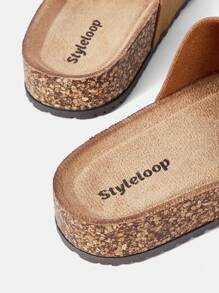 Styleloop Women's Casual Flat Slide Sandals - Camel - View 4