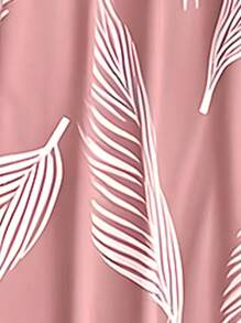 Linhara Pantaloni casual larghi e morbidi con stampa di piante tropicali, di taglia comoda, adatti per le vacanze