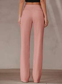 Aveloria Modichic Sexy Young Lady's Low-Rise Wide-Leg Suit Pants, Style - Watermelon Pink - View 6