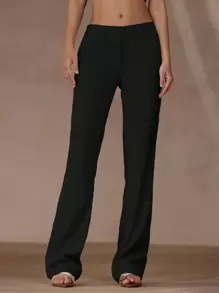 Aveloria Modichic Young Sexy Lady's Flared High Waist Pants - Black - View 1