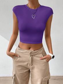 Firerie Slim Fit Twist Back Short Sleeve T-Shirt, Minimalist & Fashionable, Suitable For Summer