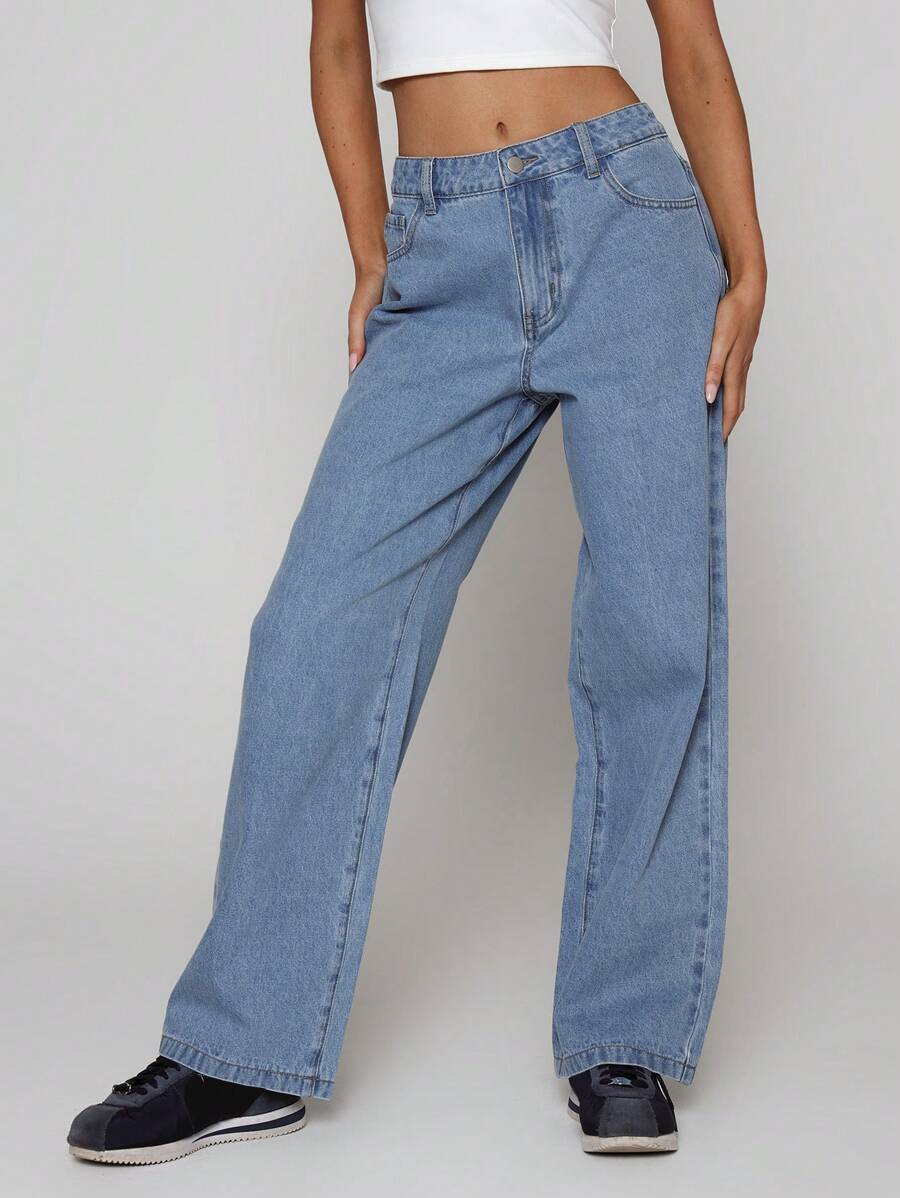 MUSERA 低腰阔腿牛仔裤，春夏可爱休闲晚宴派对优雅圣诞款