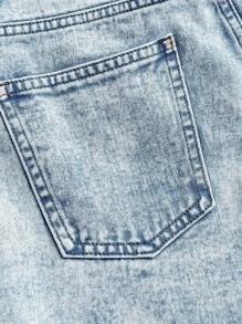 Soleia 女士蓝色牛仔低腰破洞短裤 女士沙滩装 夏季女士夏季装 短裤 狂欢装 节日西部波西米亚风 女士牛仔短裤 女士牛仔短裤 短裤 夏季短裤 女士牛仔短裤 短靴短裤 高腰短裤 女士牛仔短裤