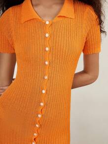 Maija 2025 Lato Nowa Damska Letnia Sukienka, Teksturowana Dzianina Otwarty Przód Impreza, Gość Weselny, Festiwal, Brunch Elegancki Strój, Sukienka Plażowa - Żółty - Zobacz 2