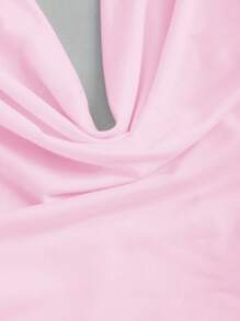 Sweetra Body casual con cuello drapeado para mujeres