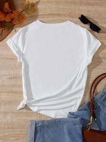INAWLY Casual luipaardprint, kleurrijk cijferpatroon, ronde hals, korte mouwen, T-shirt voor dames