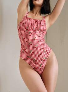 Swim Mod Women One-Piece Swimsuit, Simple And Fashionable, Suitable For Summer - Multicolor - View 5