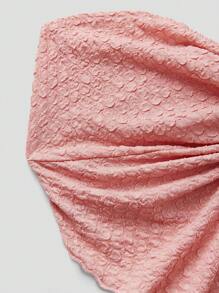 Sweetra Camiseta De Corte Corto Retorcida Sin Tirantes Para Mujer Con Dobladillo Dividido (varios Colores)