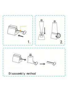 Cirelle 1件304不锈钢牙膏挤压器，手动牙膏刮刀，家用懒人挤压器，药膏挤压器，浴室工具家居浴室装饰夏季 - 彩色 - 查看 8