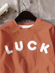 SHEIN Vintage American Style Teddy Bear & Outdoor Print Design, Casual Loose Fit Drop Shoulder Short Sleeve T-Shirt For Tween Girls, Suitable For Summer - White - View 5