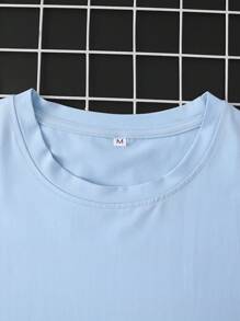 Manfinity Hypemode Men's Crew Neck Short Sleeve T-Shirt, Minimalist & Fashion, Suitable For Summer