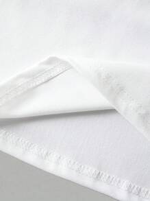 Rovax Maglietta casual corta da donna con scollo rotondo e maniche corte con stampa di lettere