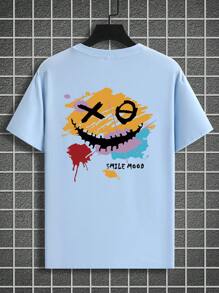 Manfinity Hypemode Men's Crew Neck Short Sleeve T-Shirt, Minimalist & Fashion, Suitable For Summer
