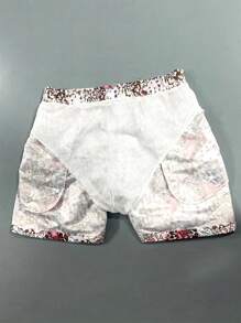 Manfinity VDAYZ 男士印花前系腰休闲沙滩裤，适合度假 - 彩色 - 查看 8