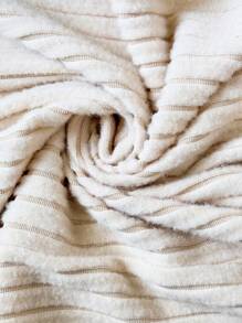 SHEIN LUNE Women's Summer Casual Knit Textured Floral Lace Button Accent Raglan Sleeve Fitted Crew Neck T-Shirt, Suitable For Daily Casual Life, Travel, Vacation, Countryside, Bohemian, Rural Style - Apricot - View 5