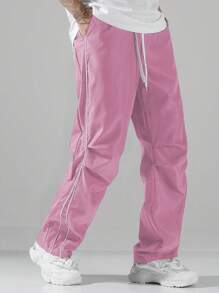Manfinity Hypemode Quần phong cách đại học đường phố dành cho nam, mùa thu - Màu Hồng baby - Xem 4