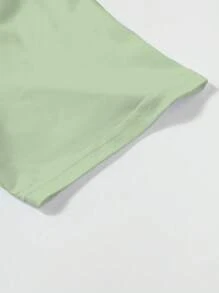 Manfinity EMRG Camiseta casual de manga corta con cuello redondo, estampado de calavera y eslogan, versátil para hombres