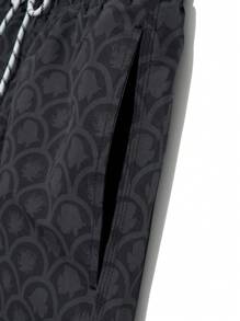 Manfinity KASUA Pantaloncini da spiaggia oversize da uomo con stampa di lettere e vita con coulisse