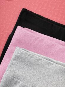 SHEIN 3pcs/Pack Tween Girls Casual Simple Mid-Length Leggings, Suitable For Spring And Summer, School, Campus, College - Multicolor - View 6