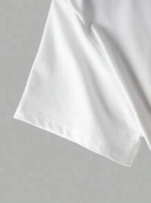 Rovax Maglietta casual corta da donna con scollo rotondo e maniche corte con stampa di lettere