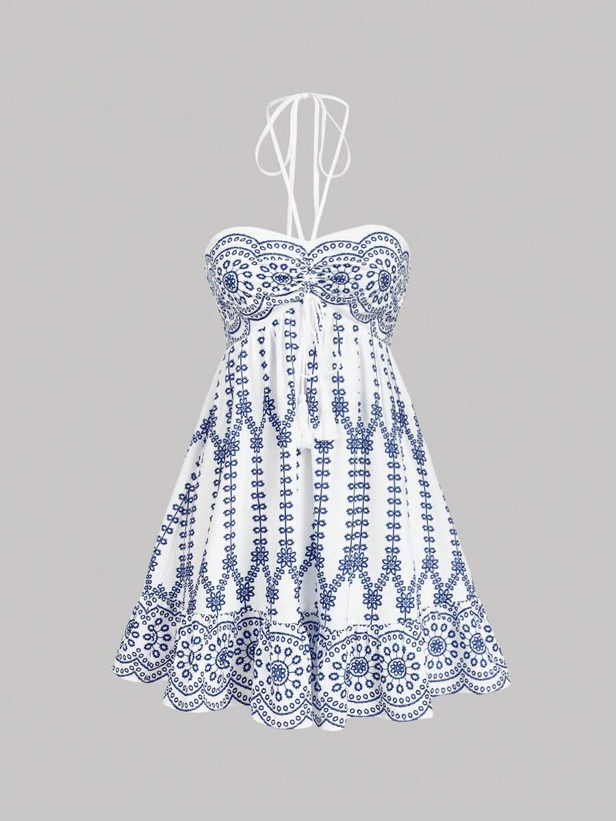 SHEIN MOD Women's Floral Print Boho Style Spaghetti Strap Dress,Casual Women Outfits,90s Outfit,Renaissance Dress,Country Concert Outfit,Cruise Attire Women,Country Outfits Women,Suitable For Holiday, Picnic, Beach