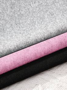 SHEIN 3pcs/Pack Tween Girls Casual Simple Mid-Length Leggings, Suitable For Spring And Summer, School, Campus, College - Multicolor - View 8