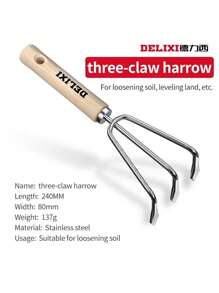 Cirelle 3pcs/Set Stainless Steel Gardening Tools, Home Gardening Small Shovel Set, Combination Of Garden Tools - Red and White - View 8