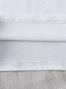 SHEIN 少女卡通水豚、番茄、兔子印花圆领可爱白色背心 - 白色 - 查看 4