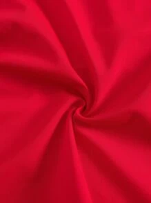 Swim Oasis 2pcs Spring Break Red Halter Floral One Piece Swimsuit & Red Ruched Skirt Set - Red - View 4